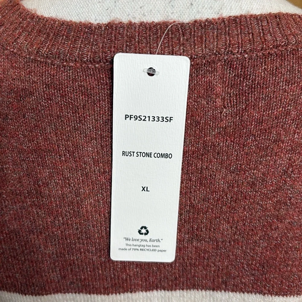 NWT Pinque Design Studio From Stitch Fix Rust Stone Combo Long Sleeve Sweater XL